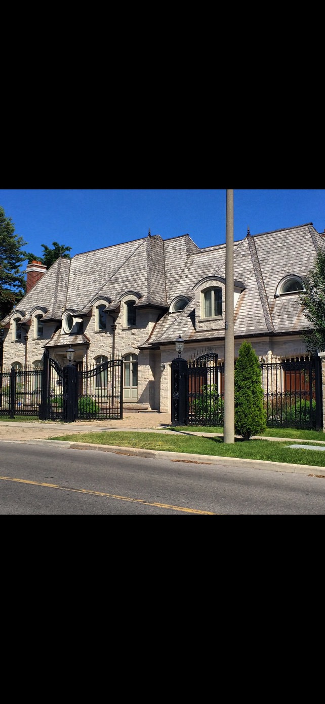 Stone Mansion Iron Fence