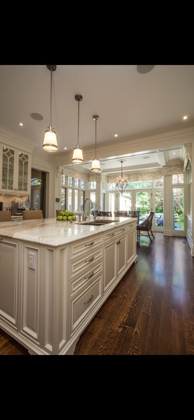 Luxury White Kitchen Island